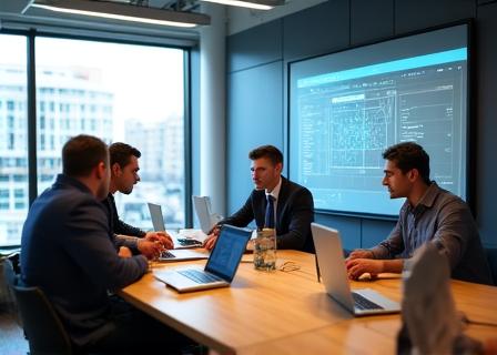 Nuestro equipo de expertos en BI trabajando en la oficina de Madrid